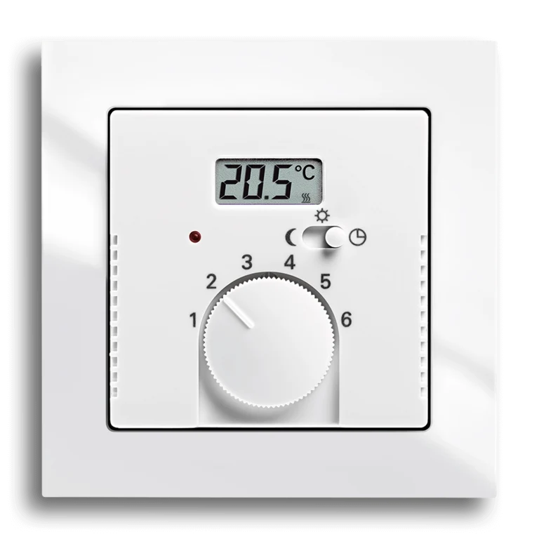 Room thermostat with display